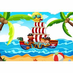 Wens Cartoon Theme Self Adhesive Wall Poster - Multicolor-image-80