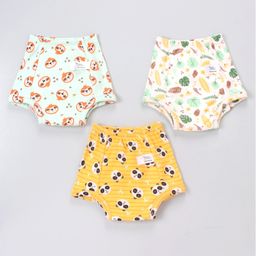 SuperBottoms Organic Cotton Padded Underwear Cum Toilet Training Pants Pack of 3 - White Yellow-28