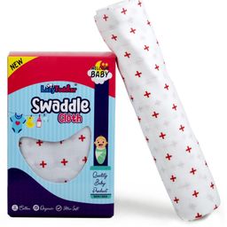 LazyToddler Organic Cotton Baby Swaddle Plus Print - Red-image-38