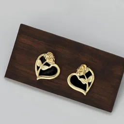 FIMBUL Gold-Plated Heart Shaped Studs-24