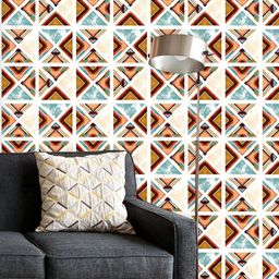 ArtzFolio Printed UV-Resistant Anti-Bacterial Watercolour Geometric Pattern Peel & Stick Wallpaper-image-73