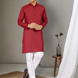 Anouk Rustic Band Collar Straight Kurta-picture-29