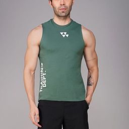 Brauch Printed Round Neck Gym Vests - M-VEST-FRONT-TRAININGDEPT-OLIVE-S-image-72