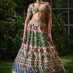 Payal & Zinal Embellished Sequinned Batik Ready to Wear Lehenga-picture-18