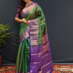 VILLAGIUS Woven Design Zari Kanjeevaram Saree-image-62
