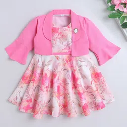 The Magic Wand Girls Floral Printed Fit & Flare Dress-image-42