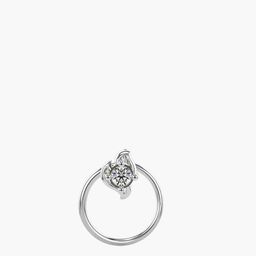 VALANOVA Women 14K White Gold Lab Grown Diamond Nosepin-picture-5