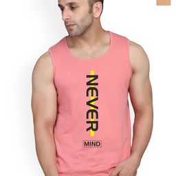 SLOWLORIS Pack Of 2 Printed Round Neck Bio-Wash Cotton Gym Vests-picture-28
