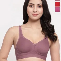 College Girl Pack Of 3 Full Coverage Lightly Padded Underwired Minimizer Bra-image-19