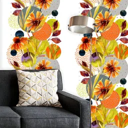 ArtzFolio Printed UV-Resistant Anti-Bacterial Watercolor Floral Leaves Peel & Stick Wallpaper-image-60