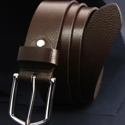 PELUCHE Men Textured Leather Formal Belt-image-91