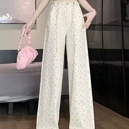 StyleCast Women Floral Printed Loose Fit High-Rise Parallel Trousers-picture-7