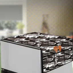 The Furnishing Tree Grey Printed Refrigerator Cover-image-74
