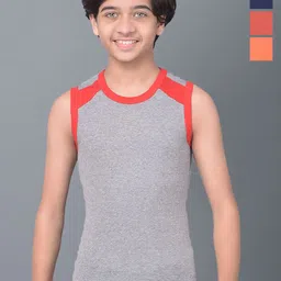 Dollar Bigboss Boys Pack of 4 Assorted Innerwear Vests-image-34