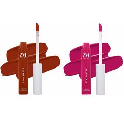 ZM Zayn & Myza Set Of 2 Stay Matte Lip Color - 6 ml Each- Mochachino & Pink Fling-image-10