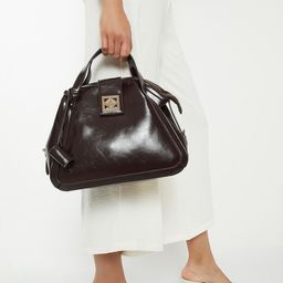 max Women Solid Bucket Zip Detail Handheld Bag-picture-31