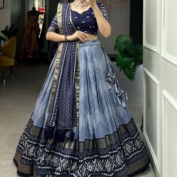 Aika Printed Ready to Wear Lehenga & Unstitched Blouse With Dupatta-image-73
