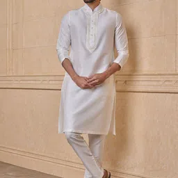 Tasva Men Solid Kurta with Pyjama-picture-16