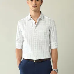 AD By Arvind Regular Fit Graph Checked Opaque Cotton Formal Shirt-65