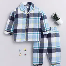 Clt.s Kids Pure Checked Cotton Printed Night suit-picture-56