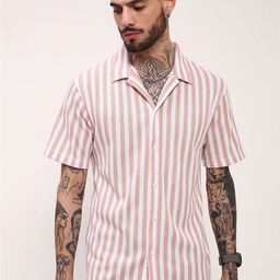 SHOWOFF Men Comfort Opaque Striped Casual Shirt-image-74