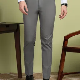 encore by INVICTUS Men Slim Fit Formal Trousers-image-85