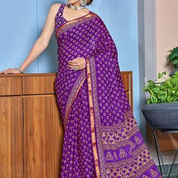 LeeliPeeri Designer Zari Bagru Saree-49