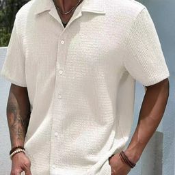 StyleCast Men Spread Collar Textured Cotton Casual Shirt-image-69