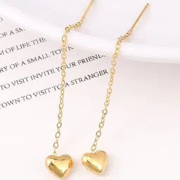 ISHKAARA Heart Shaped Drop Earrings-22
