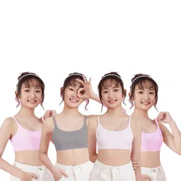 Girls Beginners Non Padded Teenager Full Coverage Cotton Bra-12