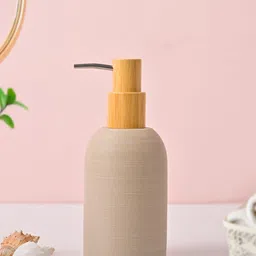 MARKET99 Grey & Brown Polyresin Soap Dispenser-0