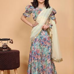 NIVUDI Girls Printed Ready to Wear Lehenga Choli-image-62