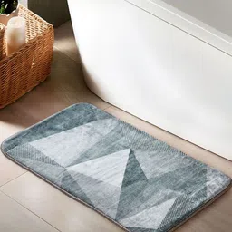 Home Centre Fiesta Dots Grey & White Printed 210 GSM Anti-Slip Bath Rugs-image-42