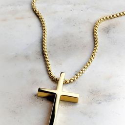 Peora Gold-Plated Cross Pendant With Chain-picture-6