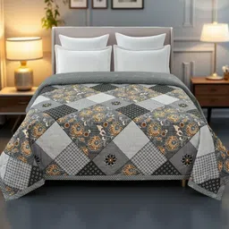 IVAZA Black AC Room Double Bed Microfibre Comforter-image-35