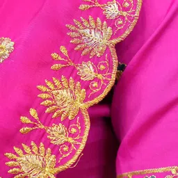 Fabcartz Embroidered Thread Work Semi-Stitched Lehenga & Unstitched Blouse With Dupatta image 4