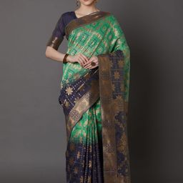 KALINI Zari Art Silk Kanjeevaram Saree-image-67