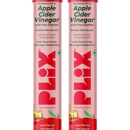 PLIX THE PLANT FIX Set Of 2 Apple Cider Vinegar Effervescent- 15 Tablets Each- Apple-image-76