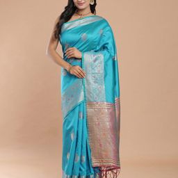 House of Pataudi Woven Design Zari Art Silk Banarasi Saree-picture-28