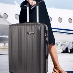 Luggero Textured Hard-Sided Large Trolly Bag-image-87