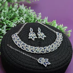 VATSALYA creation Women Blue Jewellery Set-image-83