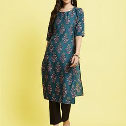 Ethnic basket Women Multicoloured Poly Crepe Kurta Sets-picture-25