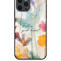 QRIOH Floral Printed iPhone 12 Pro Back Case Mobile Accessories-image-49