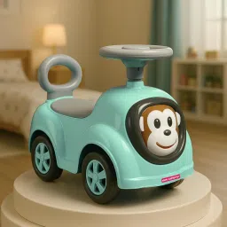 JNCY- Monkey Ride-On Toy Car for Kids Push Ride Car with Music-image-11