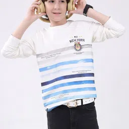 Monte Carlo Boys Striped Round Neck T-shirt-picture-26