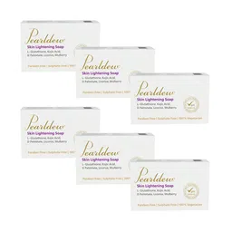 Pearldew Set Of 6 Skin Lightening Soap With Kojic Soap- 75 g Each-7