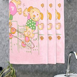 Myntra Elegant Homes Pink & Brown 3 Pieces Printed Cotton 420 GSM Bath Towels-image-15