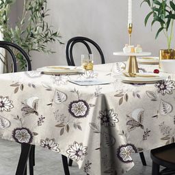 CASABLEU Grey Set of 2 Floral 6-Seater Table Cover-22