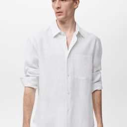 MANGO MAN Pure Linen Relaxed Fit Casual Shirt-picture-47