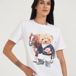HAMSTER LONDON Graphic Printed Round Neck Pure Cotton T-shirt-image-42